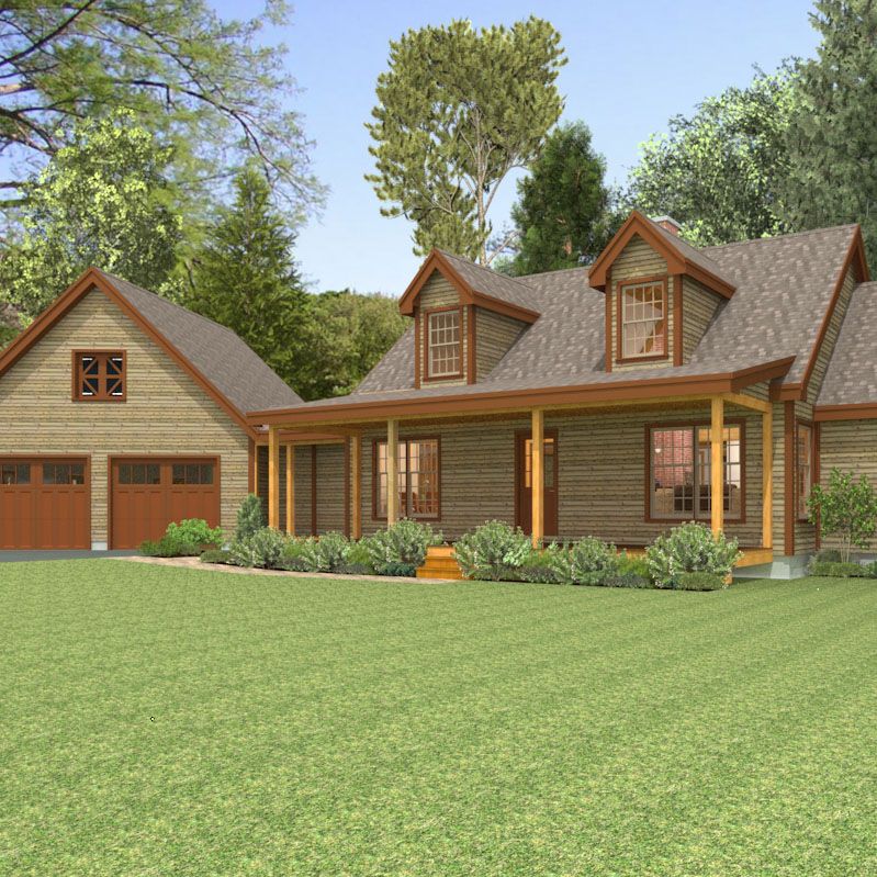 Custom Home (3594) - Habitat Post and Beam