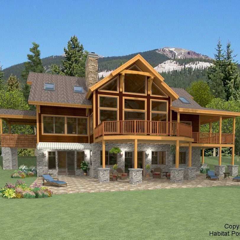 Custom Home (3662) - Habitat Post and Beam