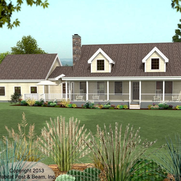 Custom Home (3665) - Habitat Post and Beam