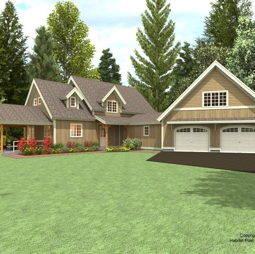 Custom Home (3748) - Habitat Post and Beam