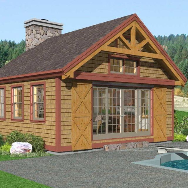Pool House (0081) - Habitat Post and Beam